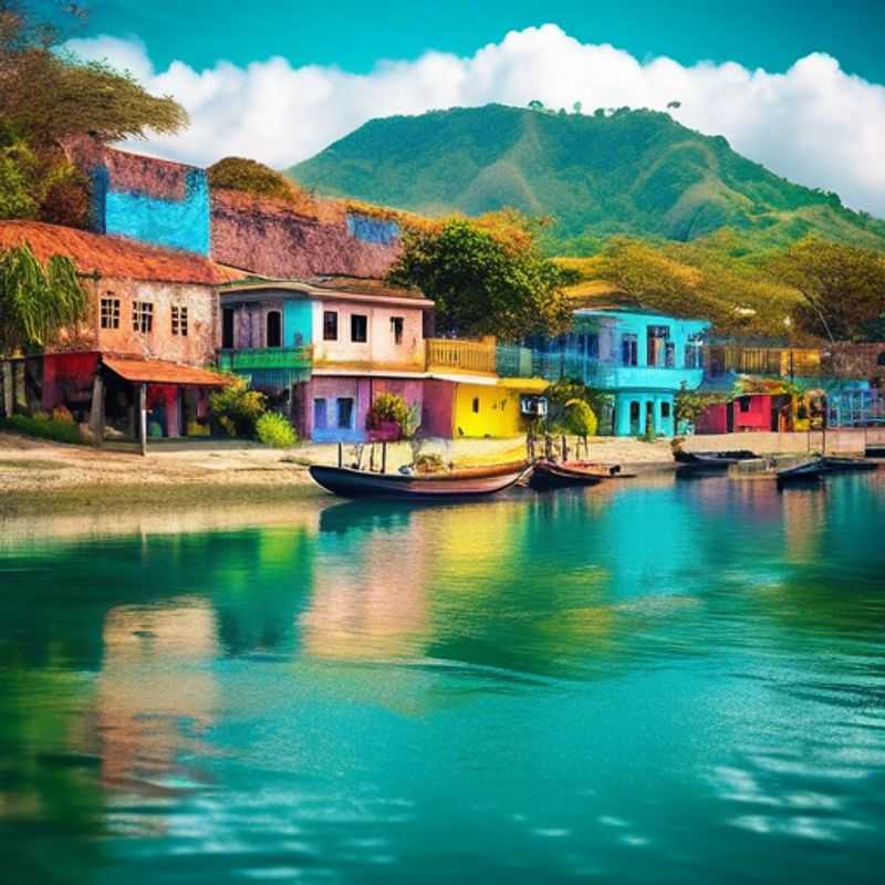 Two intrepid couples, The Romantic Travelers, explore the vibrant, colonial streets of Flores, Guatemala, surrounded by the serene Lake Petén Itzá, during their 4-day spring adventure.