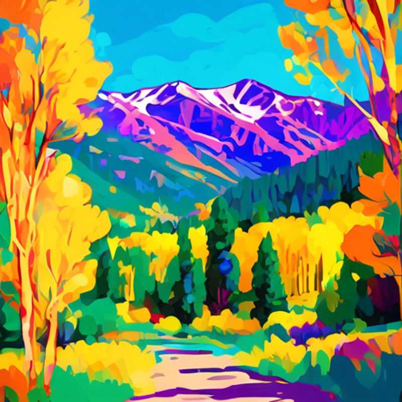 A lone traveler, captivated by the majestic beauty of Aspen, Colorado, during a vibrant summer. Snow-capped peaks pierce a cerulean sky, while wildflowers paint the mountain meadows with vibrant hues. The air is crisp and invigorating, promising adventures in the heart of the Rocky Mountains.